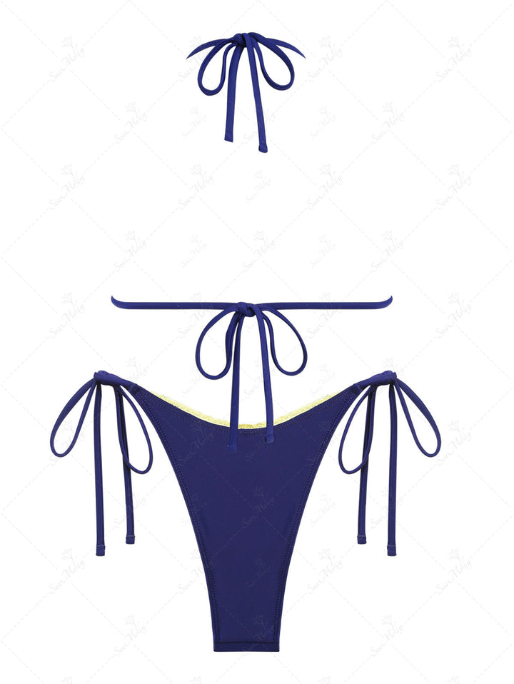 Diana | Bikini de tiras triangulares con lazo halter