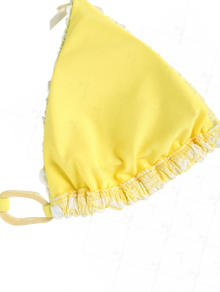 Ona | Conjunto de bikini amarillo sol con textura