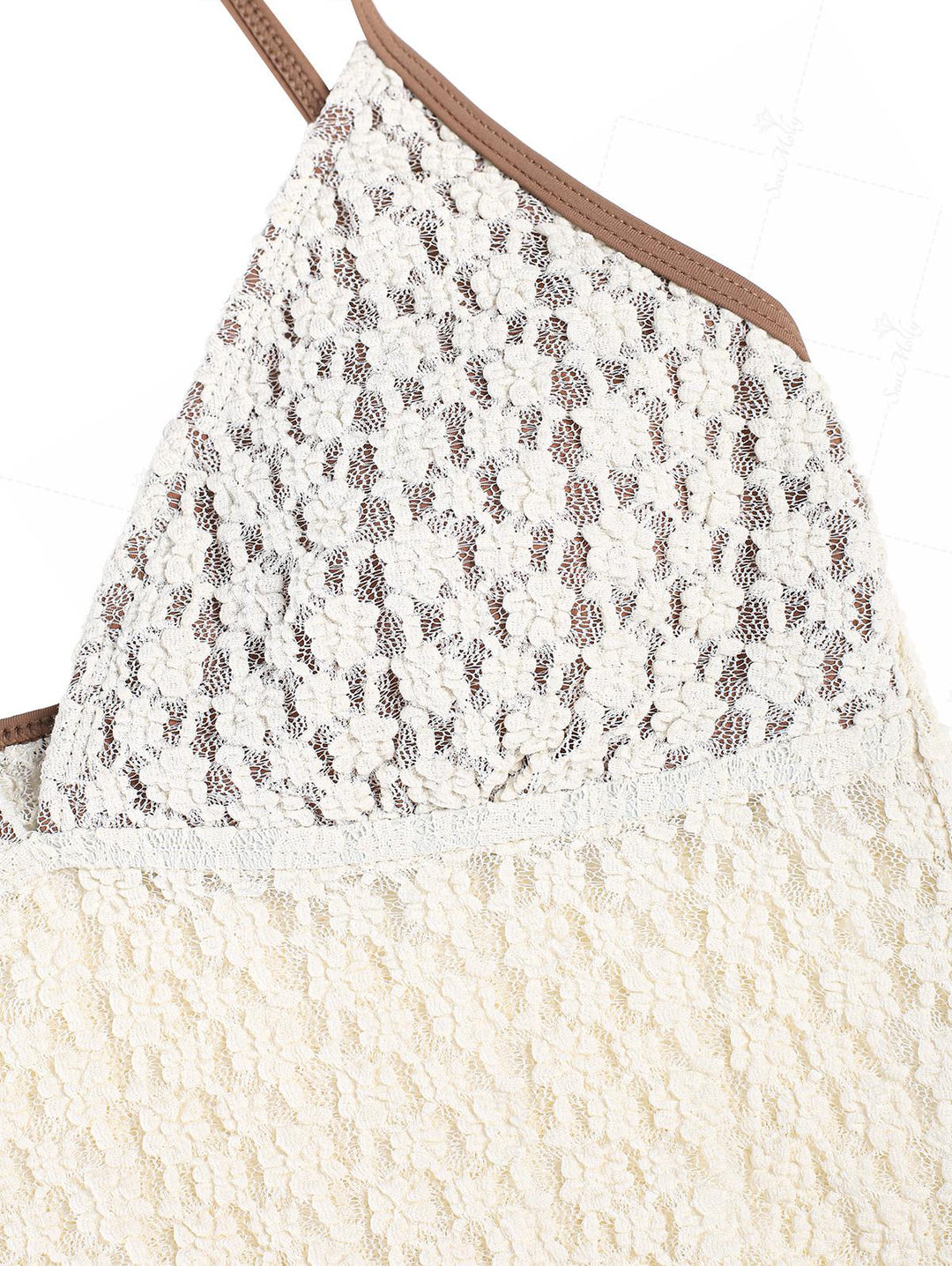 Zahara | Conjunto de bikini con bordado de encaje