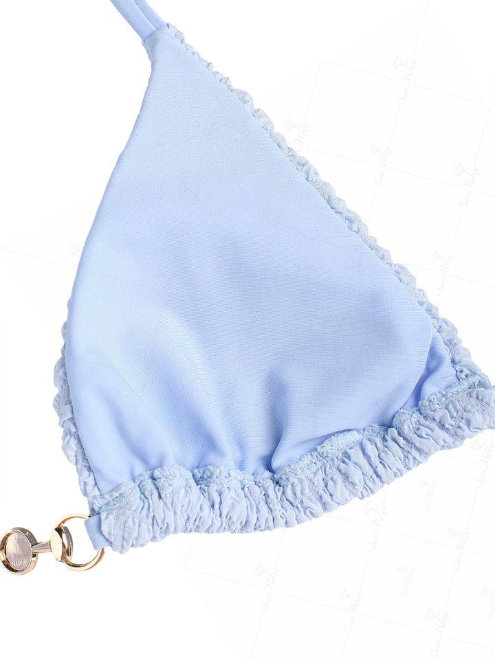 Camila | Conjunto de Bikini con Textura y Adorno de Perlas