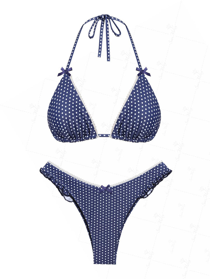 Violeta | Bikini con estampado de lunares con ajuste favorecedor