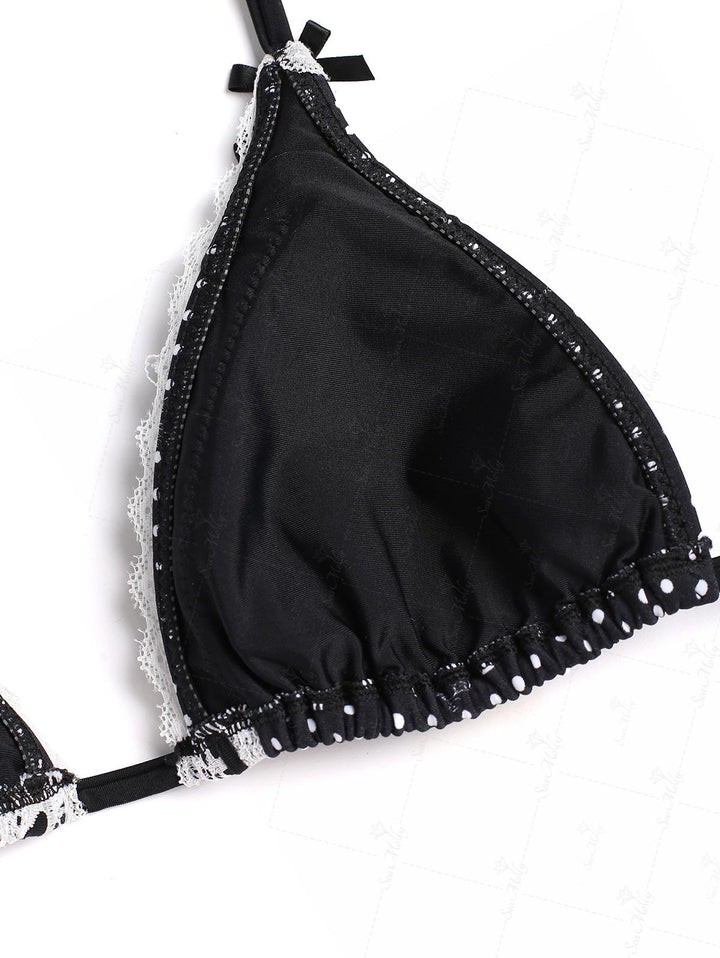 Claudia | Conjunto de bikini vintage con estampado de lunares