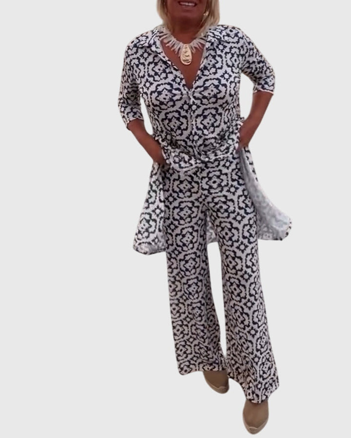 Gabriella™ | Conjunto Elegante Vintage de Dos Piezas