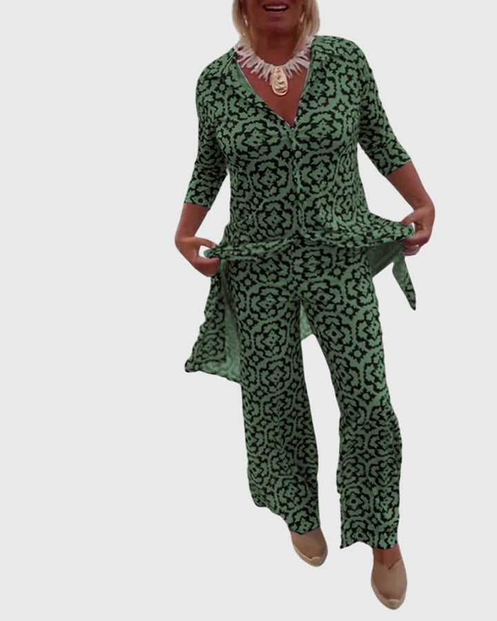 Gabriella™ | Conjunto Elegante Vintage de Dos Piezas