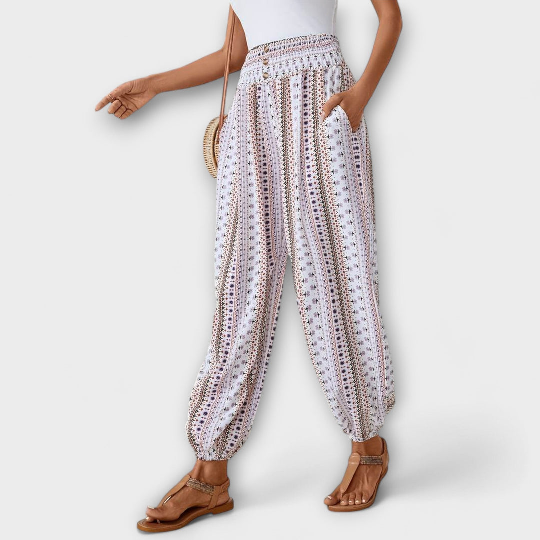 Scarlett - Pantalones con patrón étnico