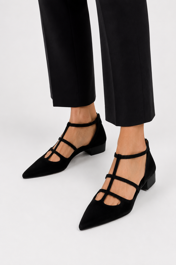 Giada™ | Zapatos de tacón con punta afilada y tiras cruzadas