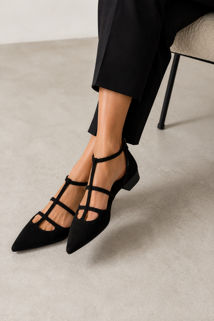 Giada™ | Zapatos de tacón con punta afilada y tiras cruzadas
