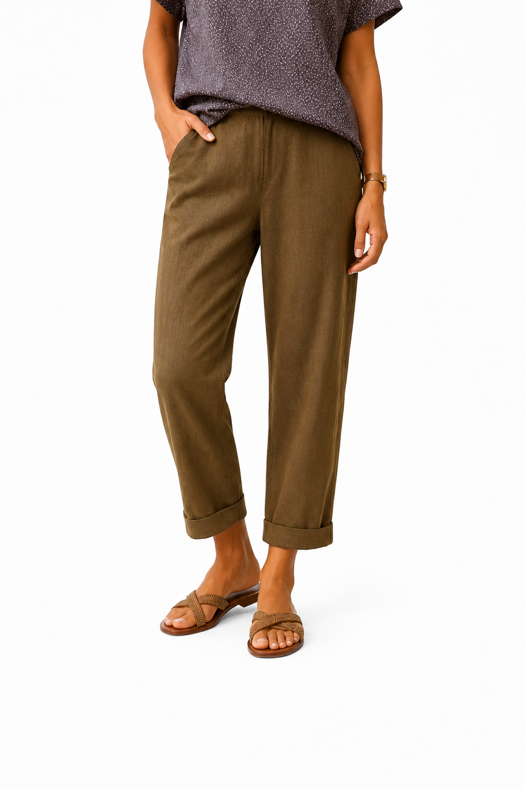 Otýlie - Pantalones de Lino y Algodón para Verano