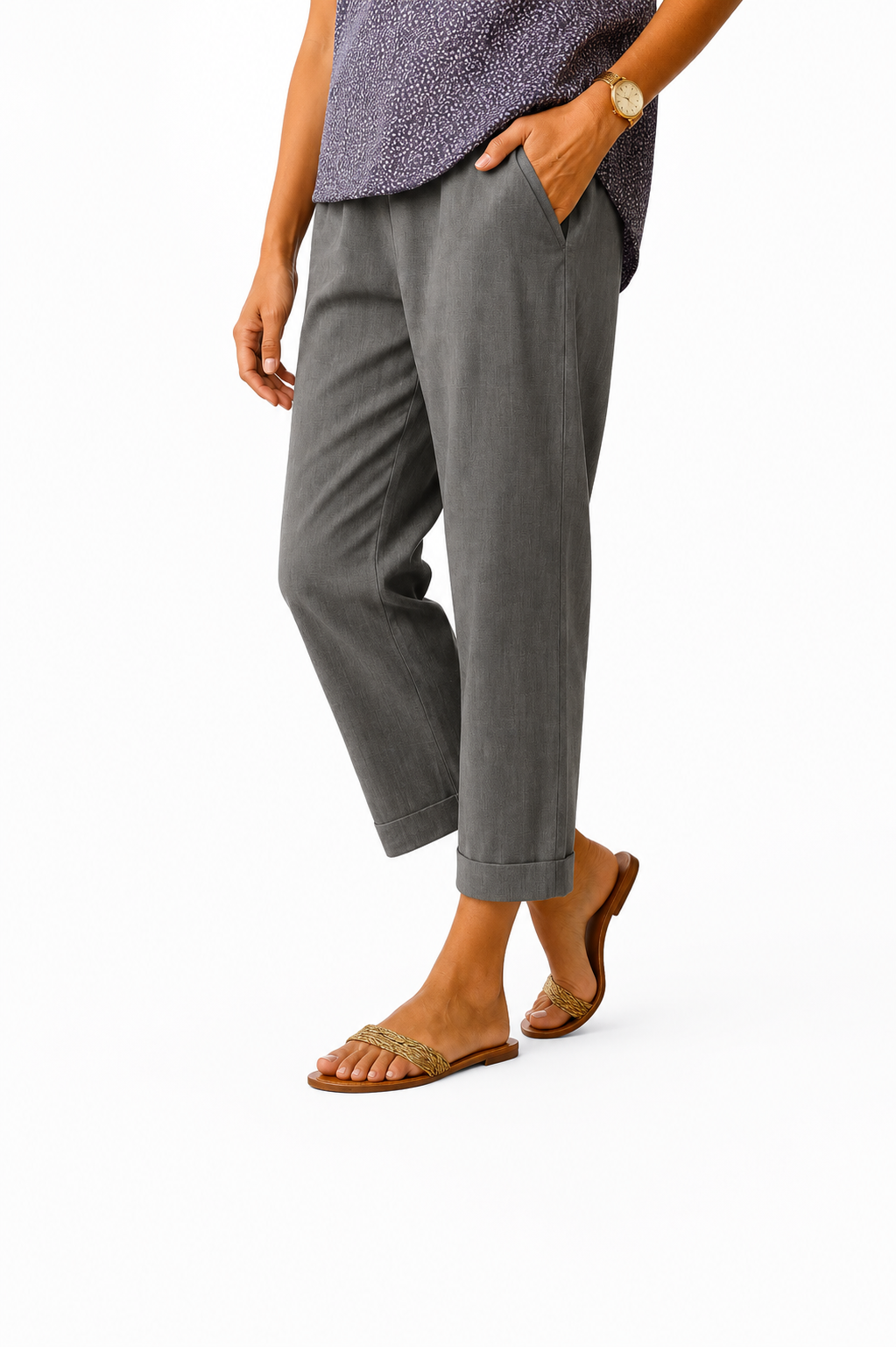 Otýlie - Pantalones de Lino y Algodón para Verano