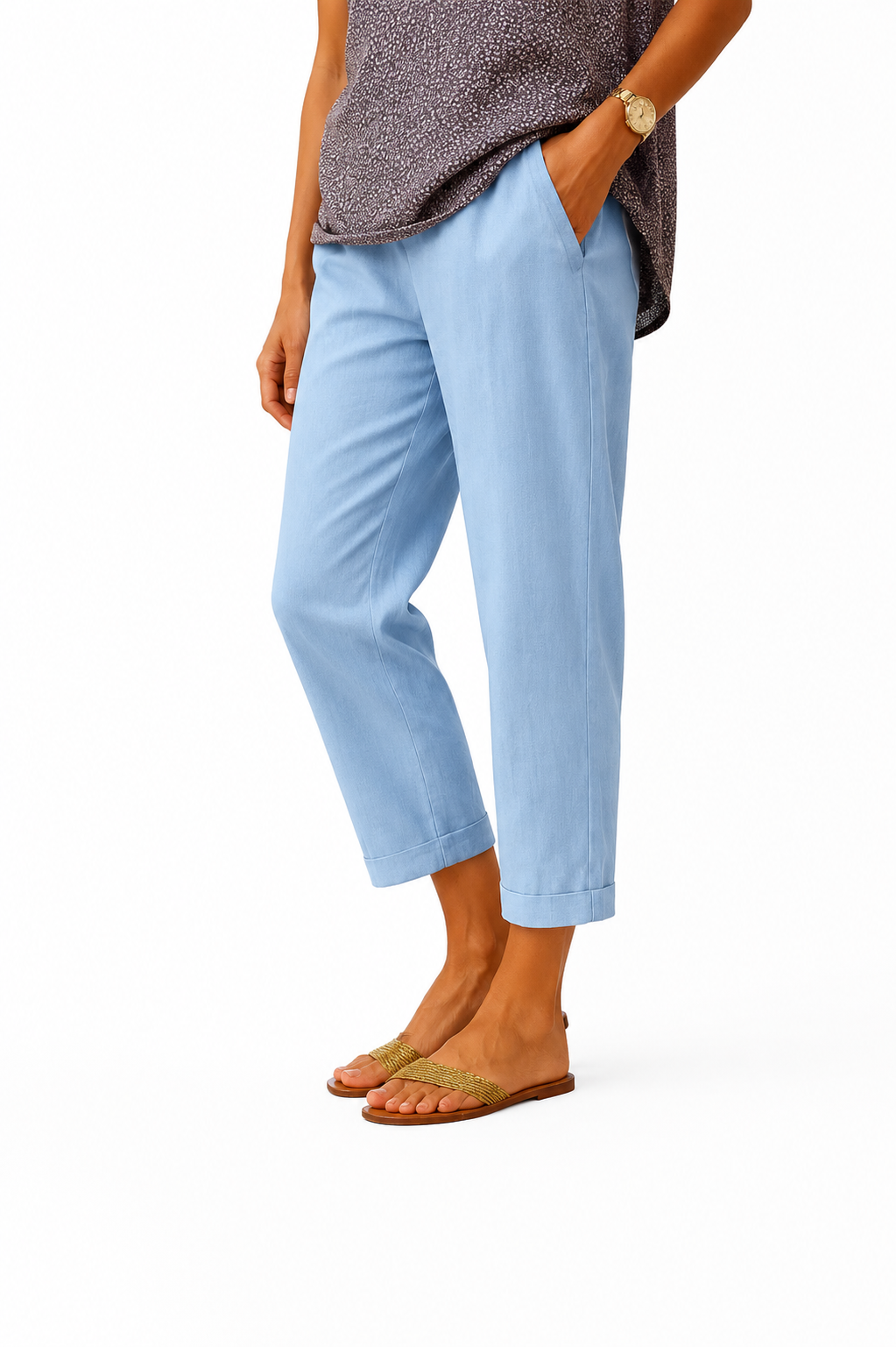 Otýlie - Pantalones de Lino y Algodón para Verano