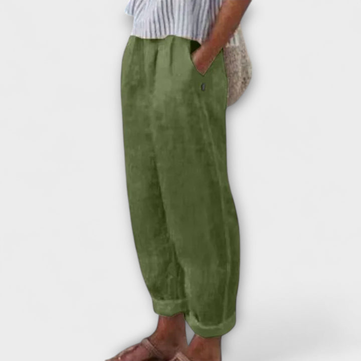 Clara - Pantalones con cinturilla suave y bolsillos laterales