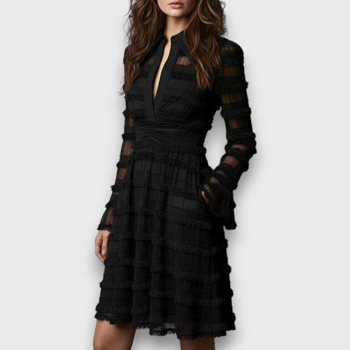 Parisa – Vestido Midi con Flecos
