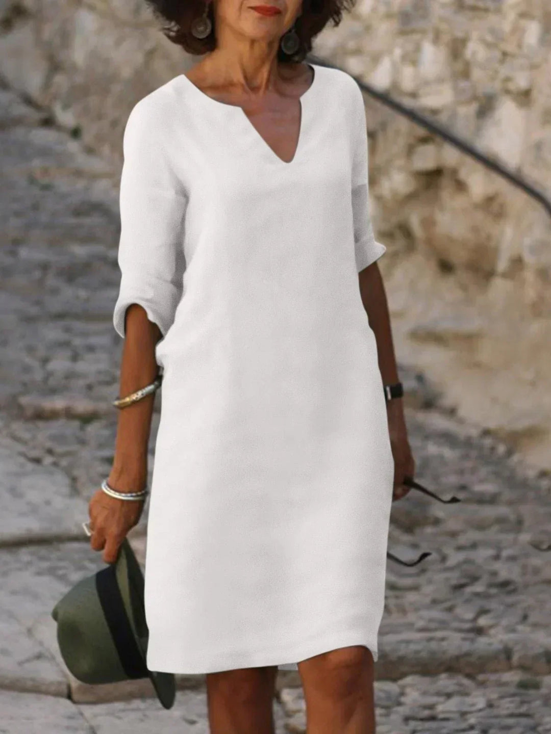 Saoirse™ - Vestido con escote en pico que oculta el vientre