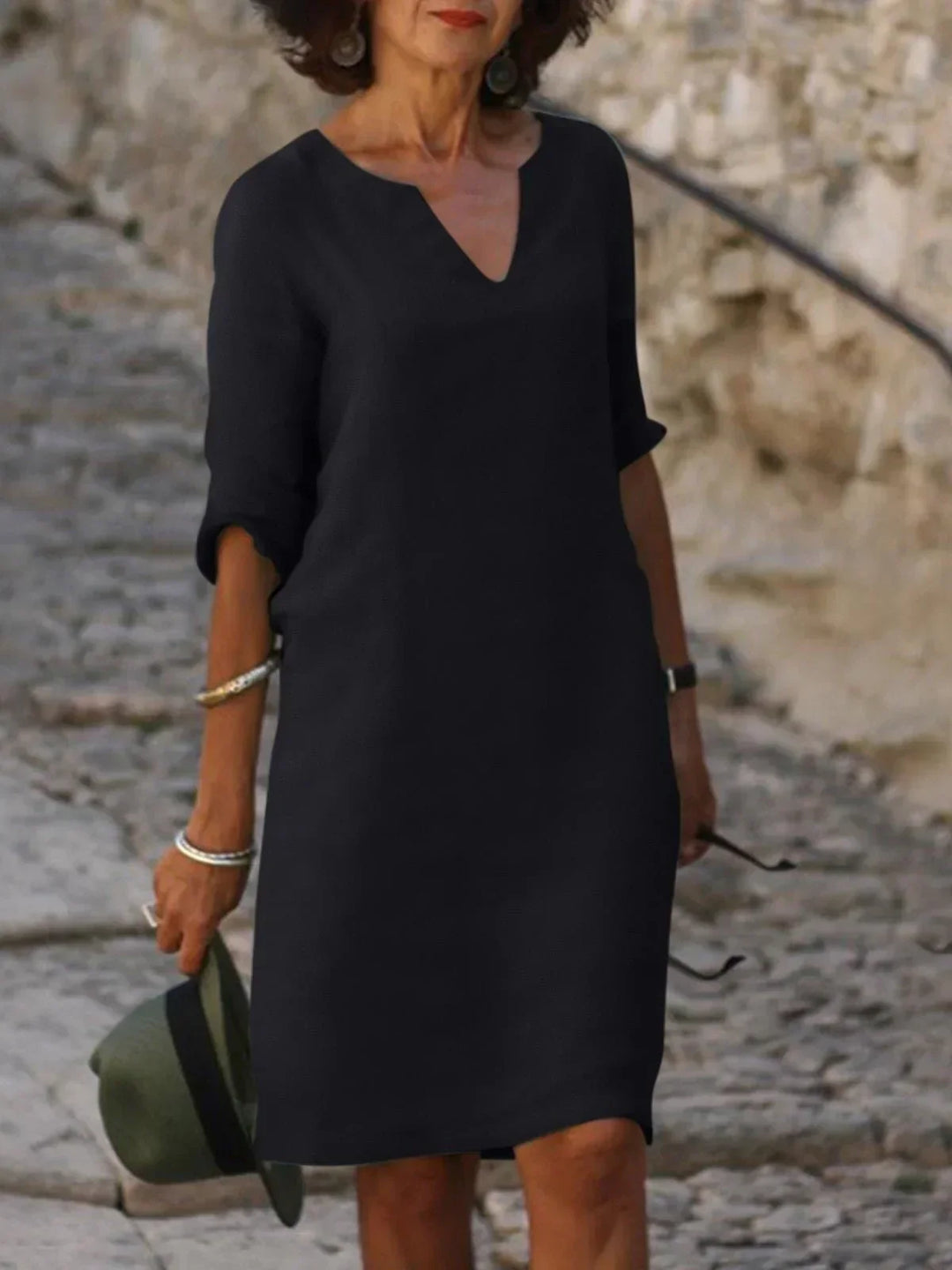 Saoirse™ - Vestido con escote en pico que oculta el vientre